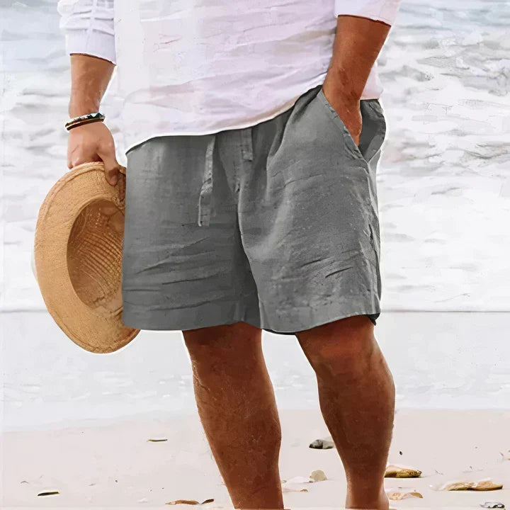 Short homme d'été uni, sept coloris, du S au 5XL, gris