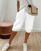 Short long femme d'été, cinq coloris, du S au 3XL, blanc