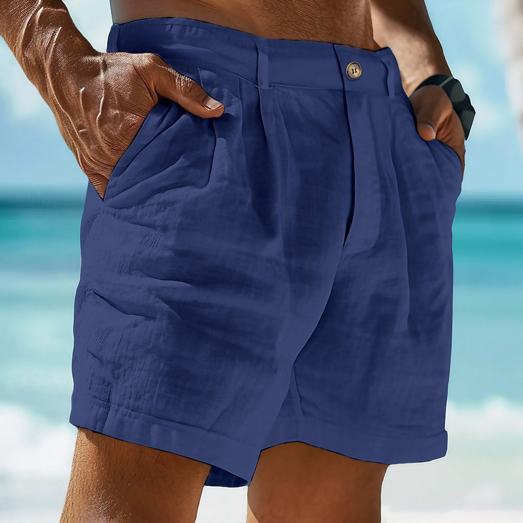 Short d'été homme léger et respirant, du S au 3XL, bleu foncé