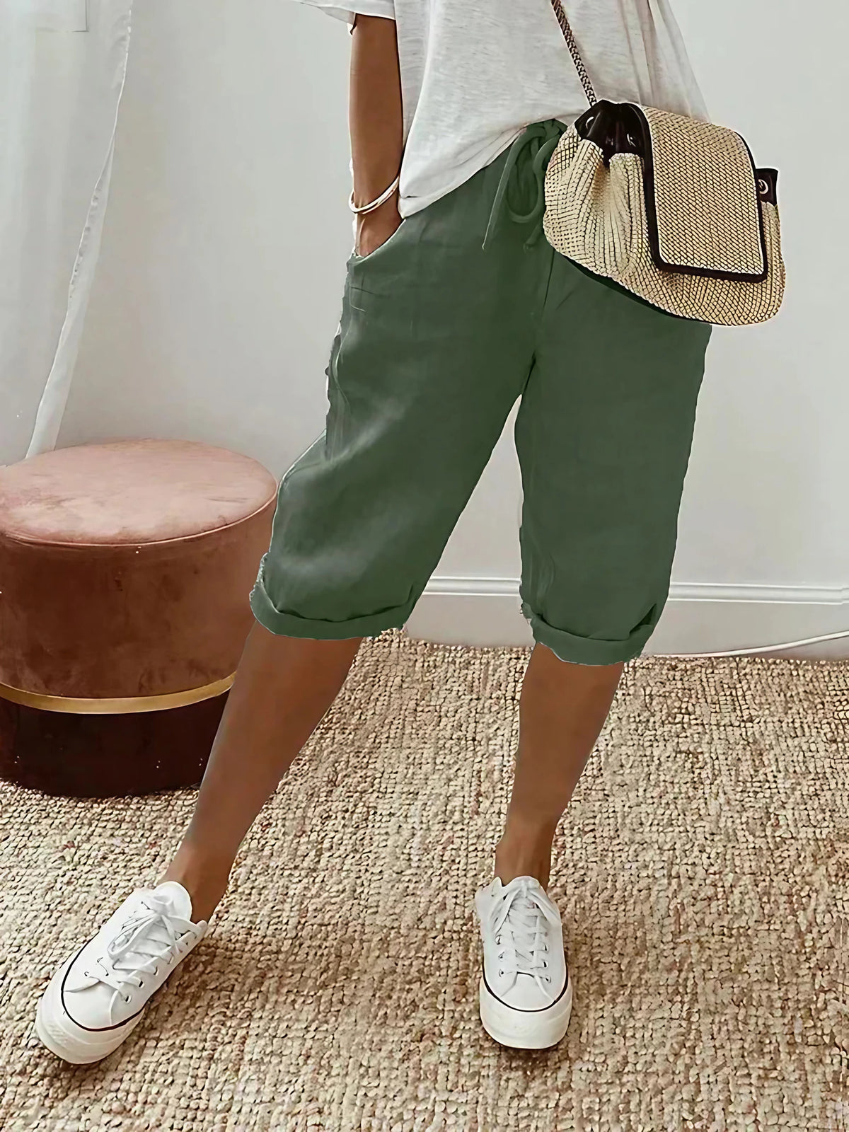 Short femme pour l'été, cinq coloris, du S au 2XL, vert