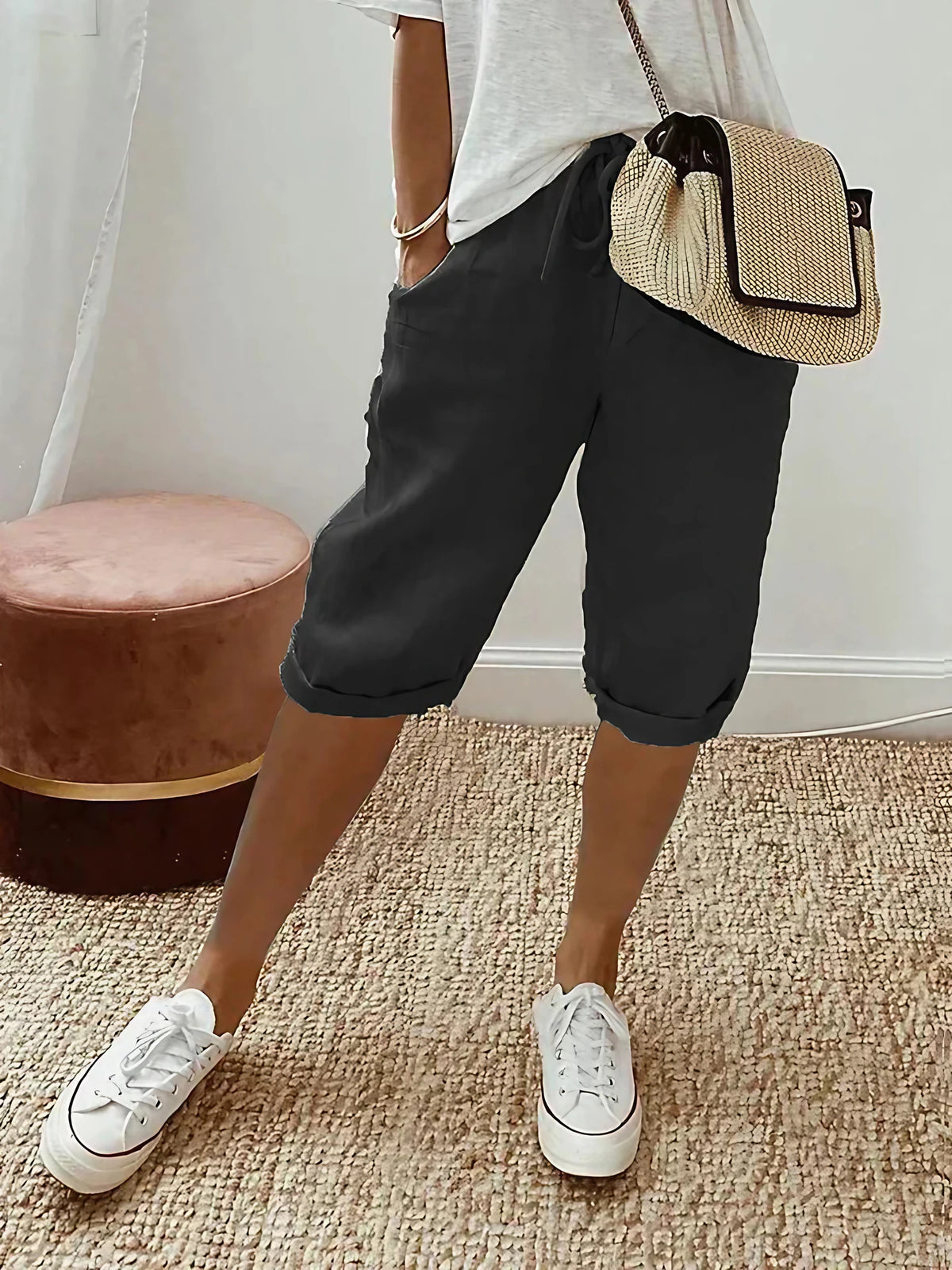 Short femme pour l'été, cinq coloris, du S au 2XL, noir