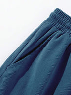 Short en velours côtelé homme, coupe ample, du XS au 4XL