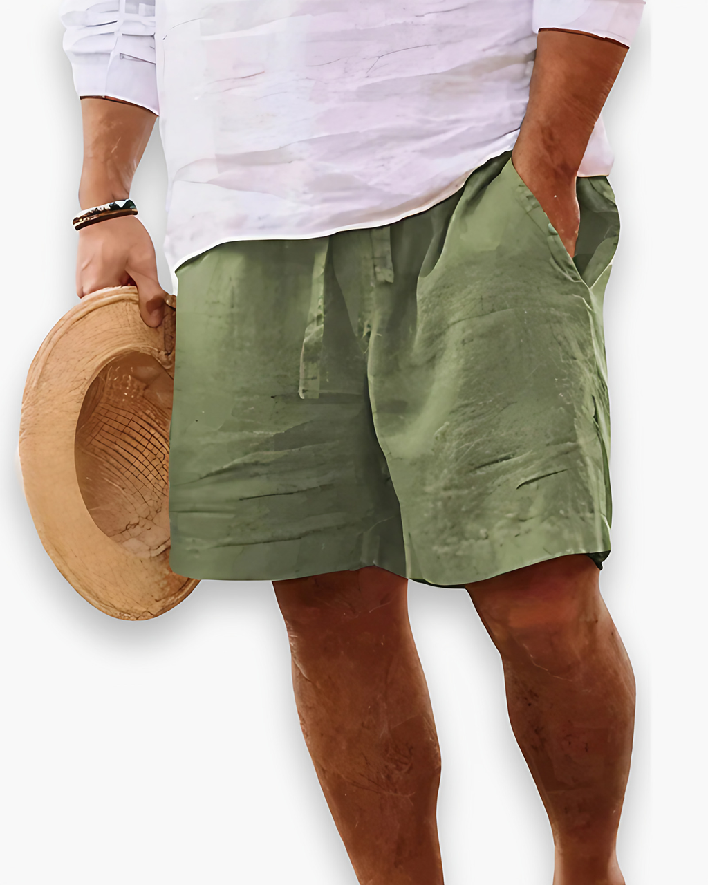 Short homme léger pour l'été, sept coloris, du S au 5XL, vert