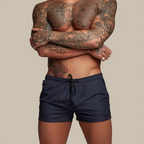 Short homme stretch à séchage rapide, taille à cordon, huit coloris, bleu marine