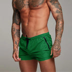 Short homme stretch à séchage rapide, taille à cordon, huit coloris, vert