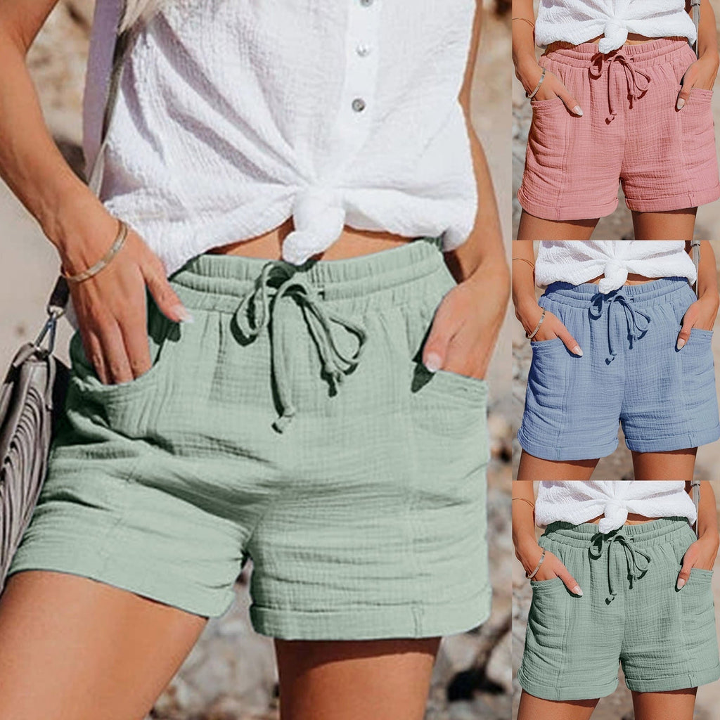 Short femme à taille ajustable, cinq coloris, du XS au 2XL