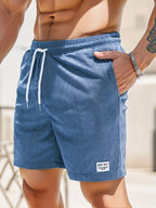 Short rayé homme pour l'été, sept coloris, du S au 2XL, bleu clair