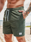 Short rayé homme pour l'été, sept coloris, du S au 2XL, vert armée