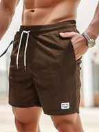 Short rayé homme pour l'été, sept coloris, du S au 2XL, café