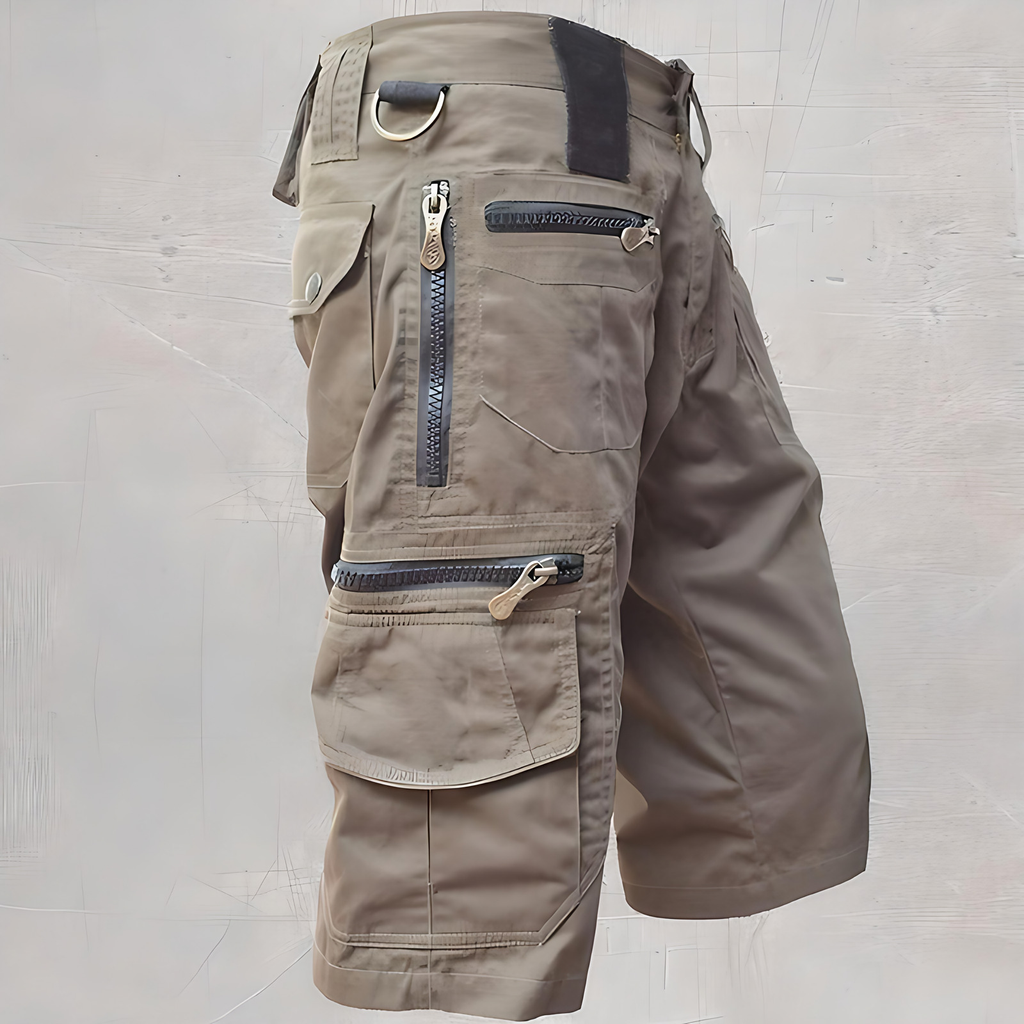 Short tactique homme multipoches, taille ajustable, du S au 5XL, kaki
