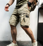 Short cargo homme à poches, ceinture réglable, du S au 4XL, kaki