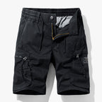 Short cargo homme à poches, ceinture réglable, du S au 4XL, noir