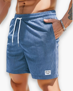 Short homme d'été coupe décontractée, sept coloris, bleu clair