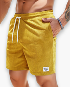 Short homme d'été coupe décontractée, sept coloris, jaune