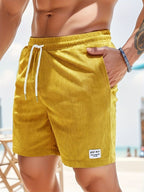 Short rayé homme d'été, sept coloris, du S au 2XL, jaune