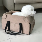 Siège de voiture pour chien rembourré avec attache, deux tailles
