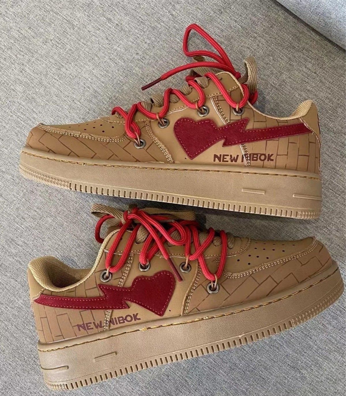 Baskets femme à motif cœur, neuf coloris, du 36 au 40