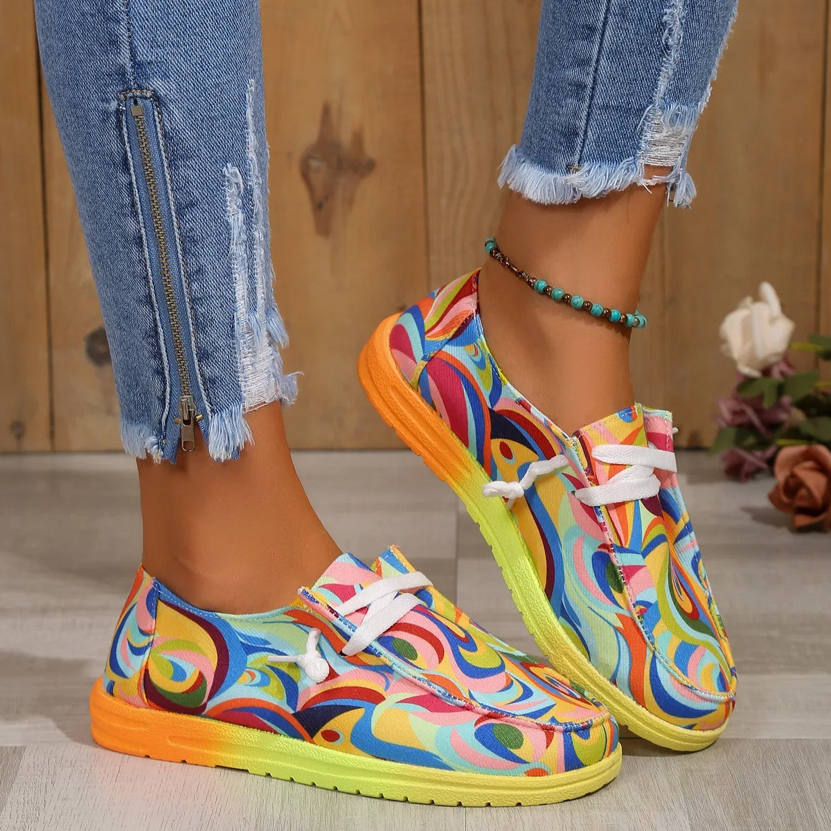 Baskets femme jaunes pour le sport et la ville