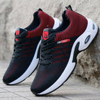 Sneakers orthopédiques homme, semelle amortissante, 39 au 44, rouge