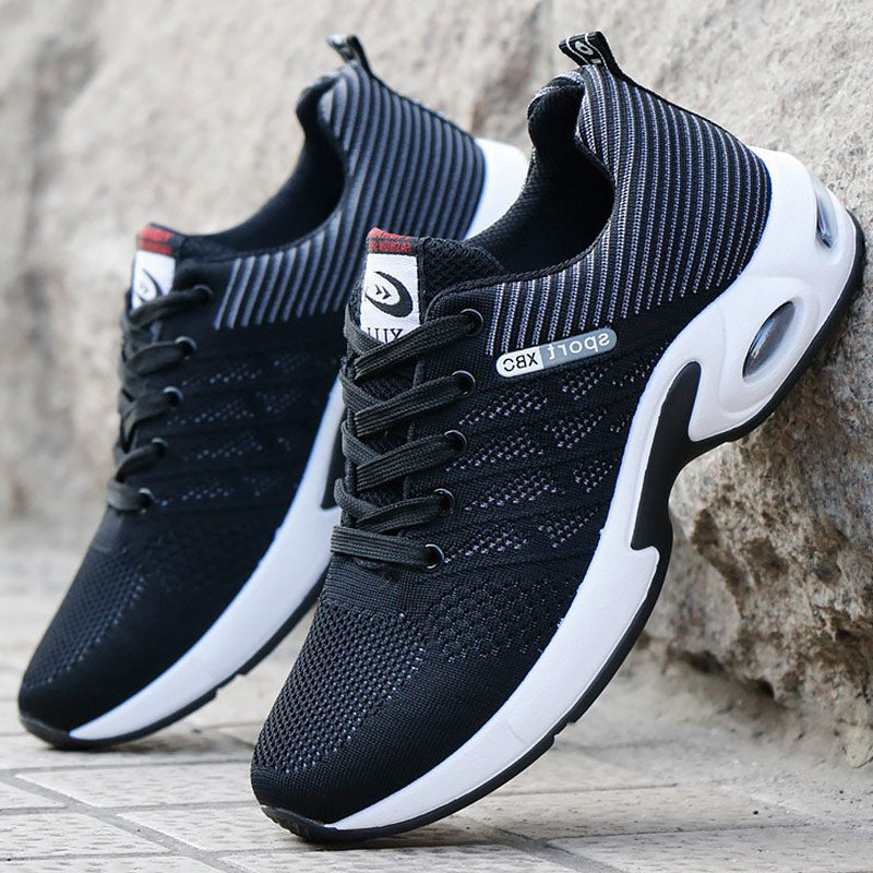 Sneakers orthopédiques homme, semelle amortissante, 39 au 44, noir