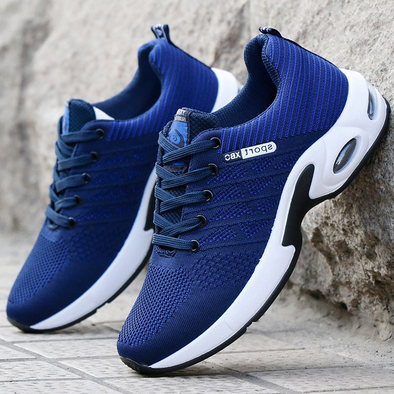 Sneakers orthopédiques homme, semelle amortissante, 39 au 44, bleu