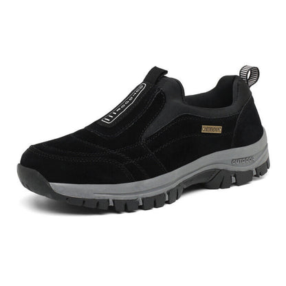 Baskets orthopédiques homme en mesh, à enfiler, bleu ou noir, noir