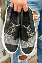 Baskets slip-on femme imprimées, semelle épaisse, du 35 au 43