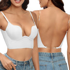 Soutien-gorge sans bretelles dos nu, bonnets A à F, blanc