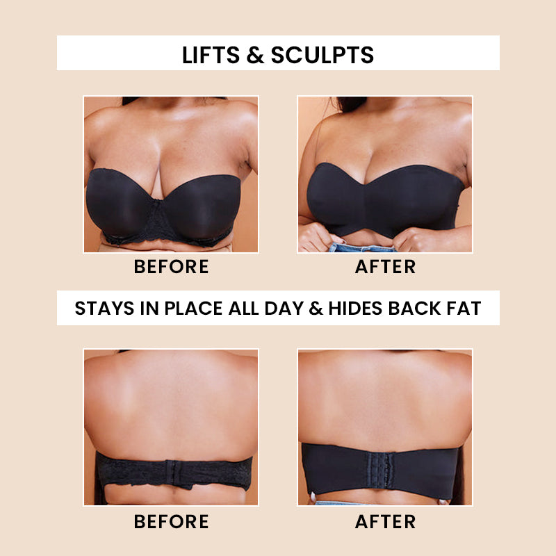 Soutien-gorge sans bretelles, sans rembourrage, bonnets B à G