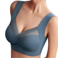 Soutien-gorge sans couture femme, cinq coloris, du L au 3XL, bleu foncé