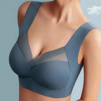 Soutien-gorge sans coutures ni armatures, du L au 3XL, bleu foncé