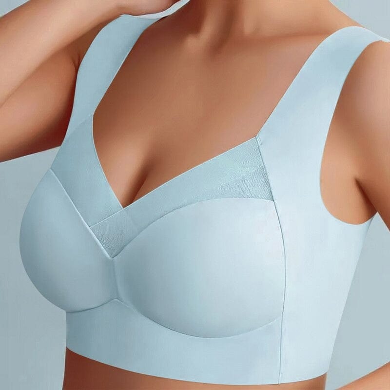 Soutien-gorge sans coutures ni armatures, du L au 3XL, bleu