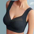 Soutien-gorge sans coutures ni armatures, du L au 3XL, noir