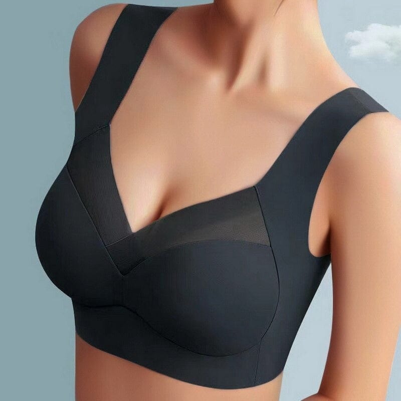 Soutien-gorge sans coutures ni armatures, du L au 3XL, noir