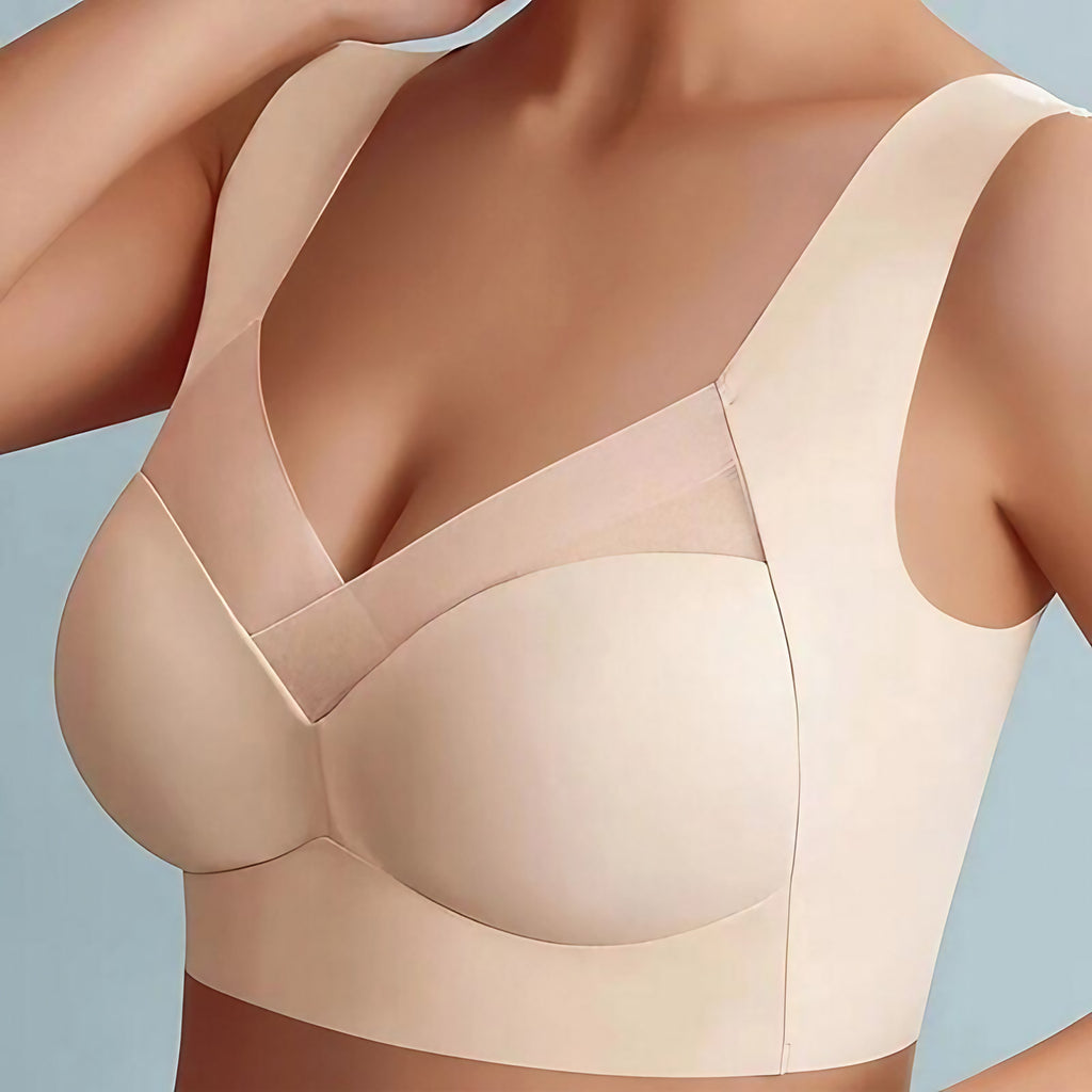 Soutien-gorge sans coutures ni armatures, du L au 3XL, beige