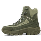 Bottes militaires homme imperméables à lacets rapides, tige haute