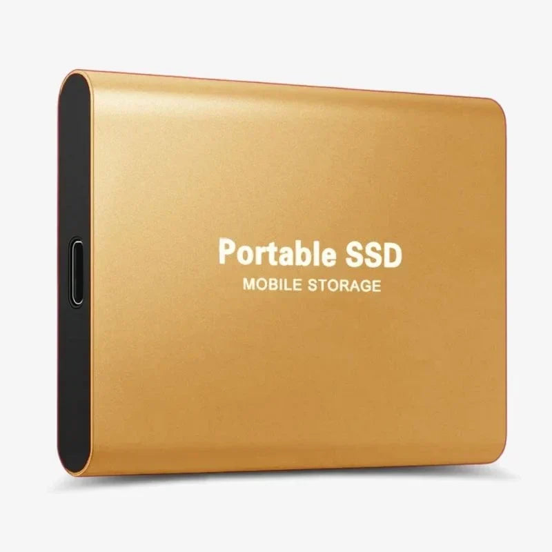 SSD externe 1 To USB 3.1, boîtier en aluminium format poche, doré