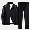 Survêtement homme veste zippée et pantalon jogger, du L au 5XL, noir