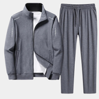 Survêtement homme veste zippée et pantalon jogger, du L au 5XL, gris