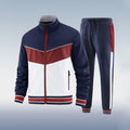 Survêtement homme deux pièces, cinq coloris, du S au 3XL, rouge et bleu marine