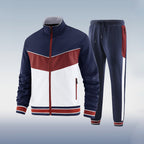 Survêtement homme deux pièces, cinq coloris, du S au 3XL, rouge et bleu marine