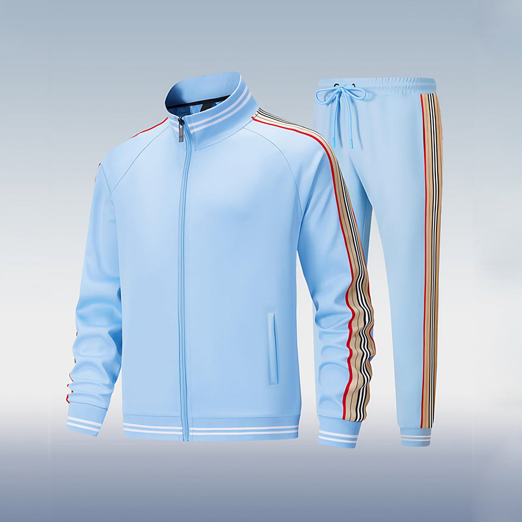Survêtement homme deux pièces, cinq coloris, du S au 3XL, bleu ciel