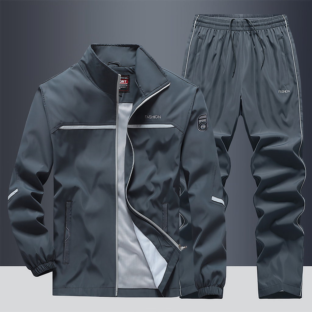 Survêtement homme deux pièces, du L au 5XL, cinq coloris, gris
