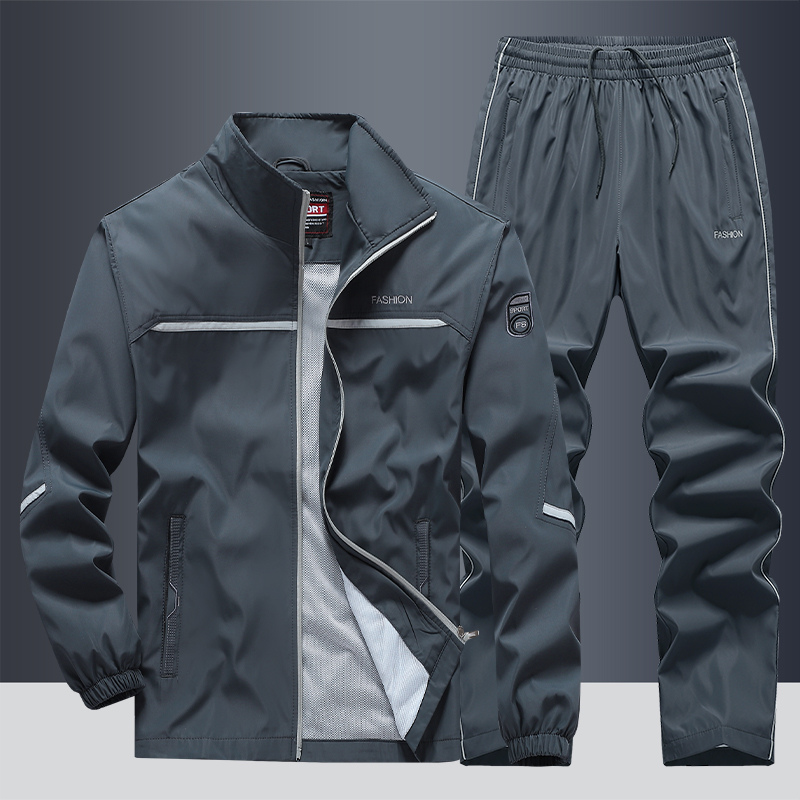 Survêtement homme deux pièces, du L au 5XL, cinq coloris, gris