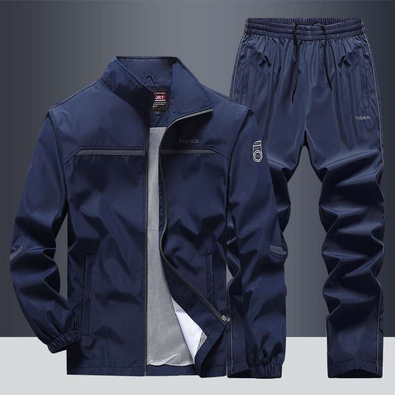 Survêtement homme deux pièces, du L au 5XL, cinq coloris, bleu marine