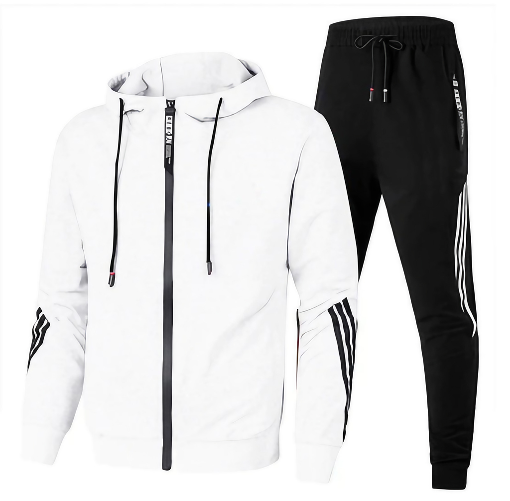 Survêtement homme à poches, six coloris, du XS au 4XL, blanc