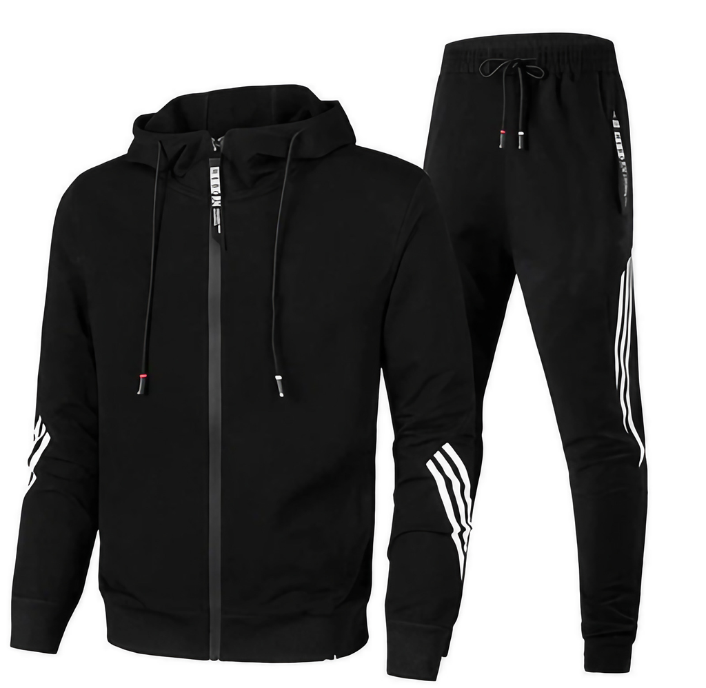 Survêtement homme à poches, six coloris, du XS au 4XL, noir