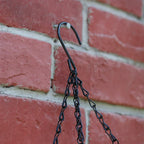 Suspensions à chaînes pour pots de fleurs, noir, lot de 4