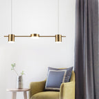 Suspension LED en aluminium, 3 ou 5 lumières, noir ou doré, doré