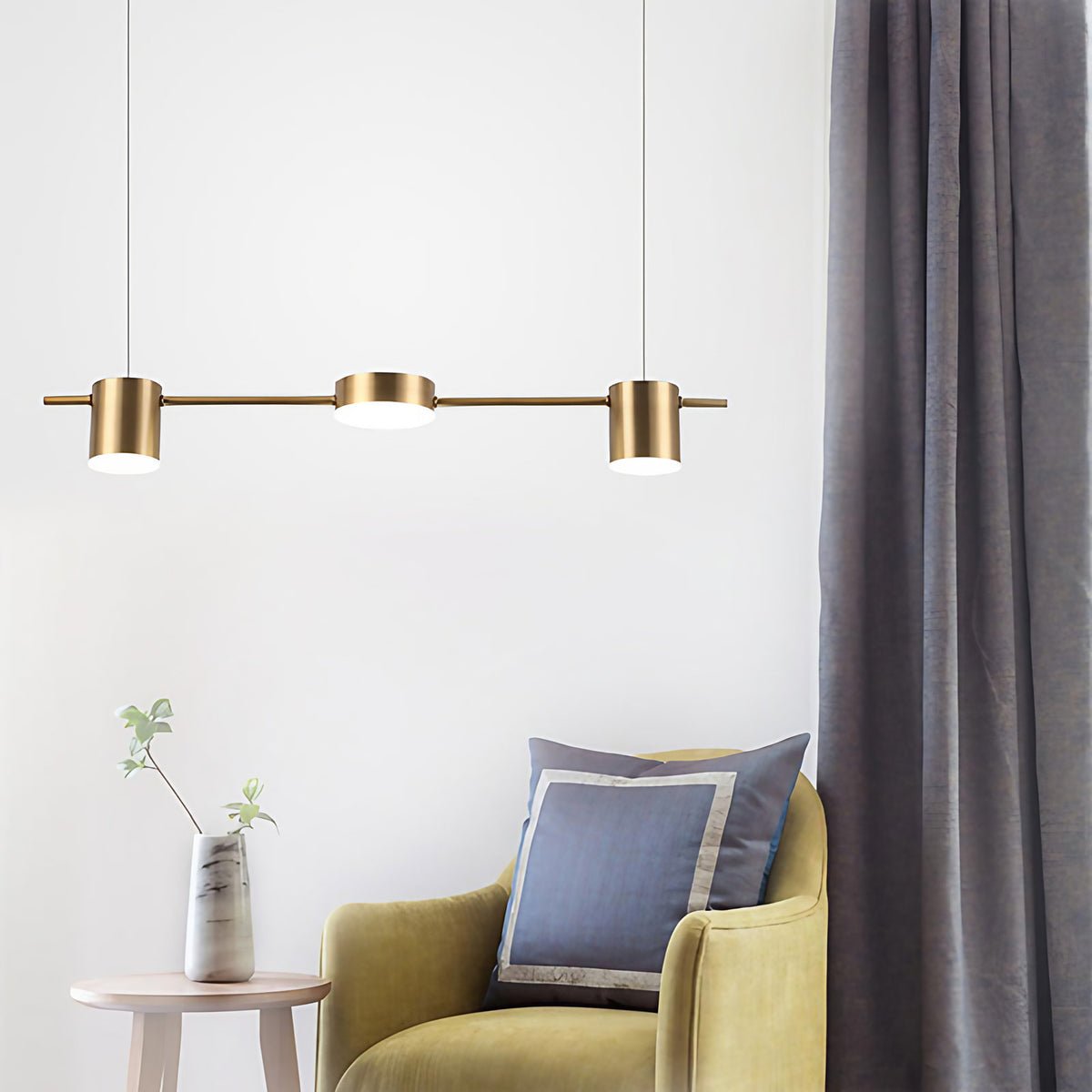 Suspension LED en aluminium, 3 ou 5 lumières, noir ou doré, doré